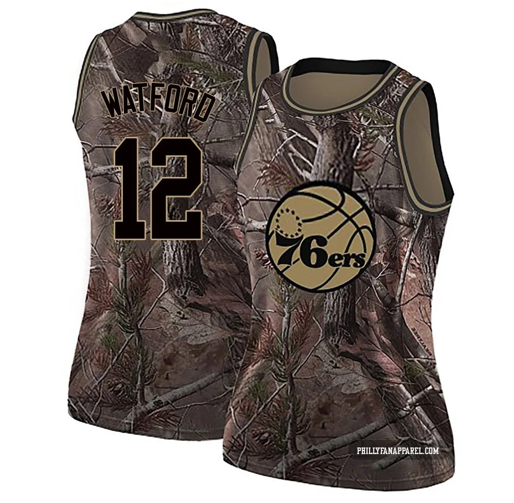 Trendon Watford ＃12 Women's Swingman Camo Philadelphia 76ers Realtree Collection Jersey