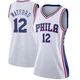 Trendon Watford ＃12 Women's Swingman White Philadelphia 76ers Jersey - Association Edition