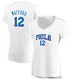 Trendon Watford ＃12 Women's White Philadelphia 76ers Fast Break Jersey - Association Edition