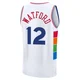 Trendon Watford ＃12 Youth 2024/25 Philadelphia 76ers White Fast Break City Edition Jersey