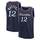Trendon Watford ＃12 Youth 2025/26 Philadelphia 76ers Fast Break Navy City Edition Jersey