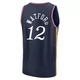 Trendon Watford ＃12 Youth 2025/26 Philadelphia 76ers Fast Break Navy City Edition Jersey