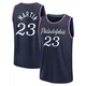 Tyrese Martin ＃23 Youth 2025/26 Philadelphia 76ers Fast Break Navy City Edition Jersey