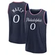 Tyrese Maxey ＃0 Men's 2025/26 Philadelphia 76ers Fast Break Navy City Edition Jersey