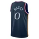 Tyrese Maxey ＃0 Men's Swingman 2025/26 Philadelphia 76ers Navy City Edition Jersey