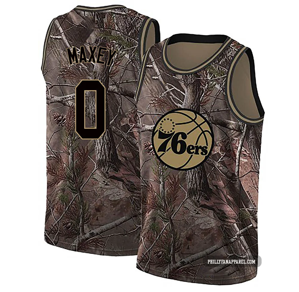 Tyrese Maxey ＃0 Men's Swingman Camo Philadelphia 76ers Realtree Collection Jersey