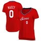 Tyrese Maxey ＃0 Women's Red Philadelphia 76ers Fast Break Jersey - Statement Edition