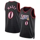 Tyrese Maxey ＃0 Youth Swingman Black Philadelphia 76ers Classic Edition Jersey