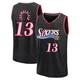 Wilt Chamberlain ＃13 Men's Black Philadelphia 76ers Fast Break Classic Edition Jersey