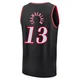 Wilt Chamberlain ＃13 Men's Black Philadelphia 76ers Fast Break Classic Edition Jersey