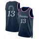Wilt Chamberlain ＃13 Men's Swingman 2025/26 Philadelphia 76ers Navy City Edition Jersey
