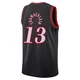 Wilt Chamberlain ＃13 Men's Swingman Black Philadelphia 76ers Classic Edition Jersey