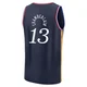 Wilt Chamberlain ＃13 Youth 2025/26 Philadelphia 76ers Fast Break Navy City Edition Jersey